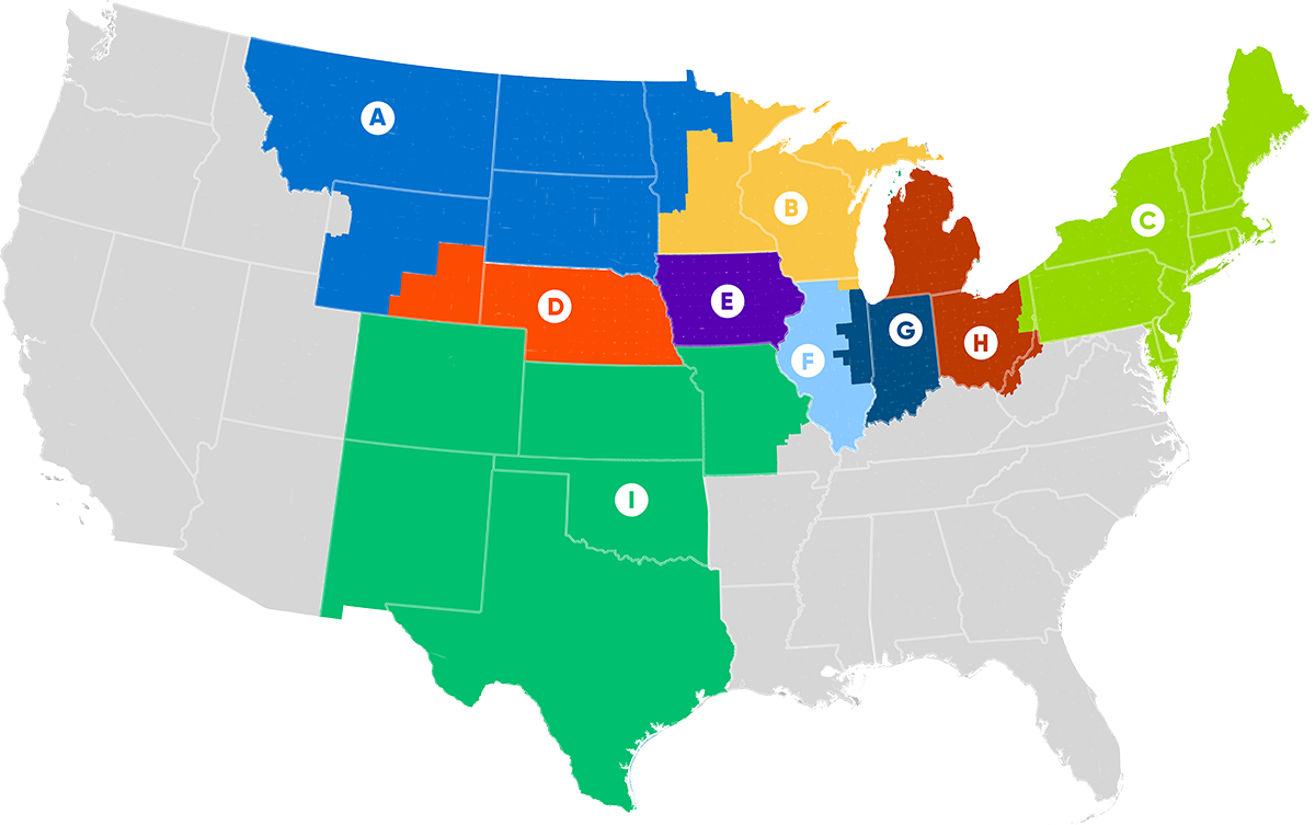 US map - Local Biological Products contacts US map - Local Biological Products contacts
